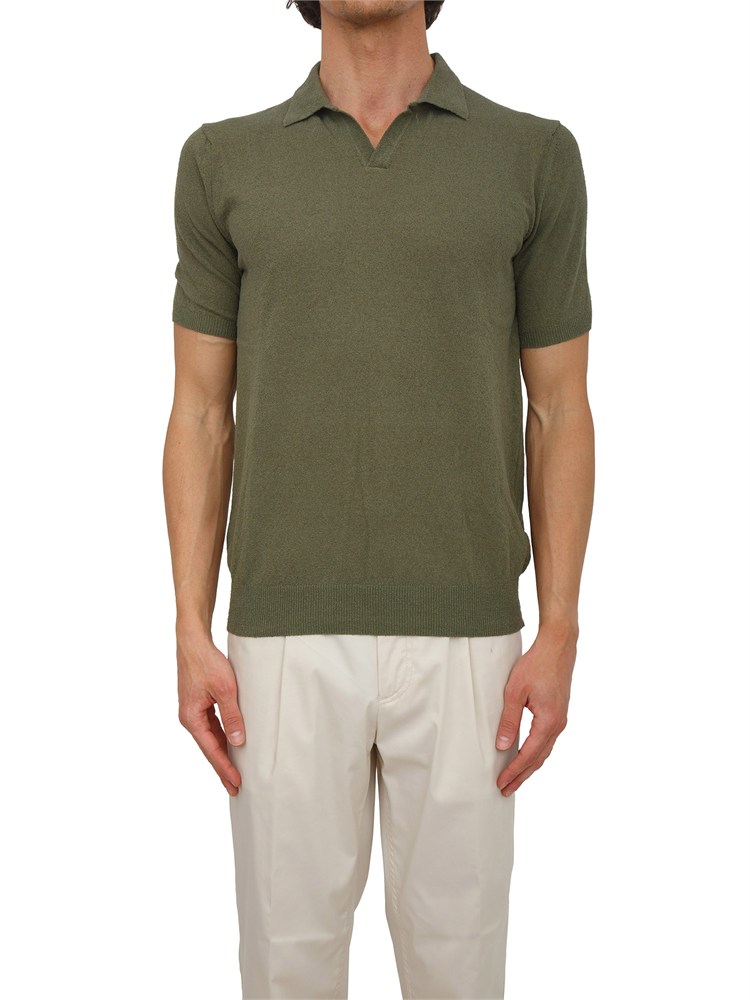 Polo Aiace Galassi in maglia verde effetto spugna