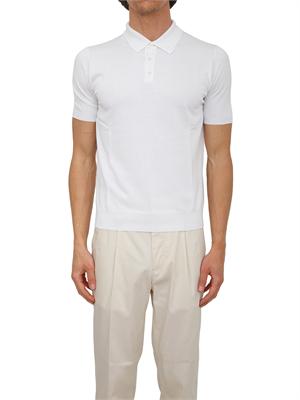Polo Aiace Galassi in maglia di cotone bianca in UOMO