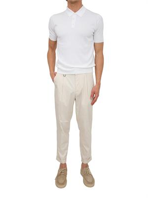 Polo Aiace Galassi in maglia di cotone bianca in UOMO