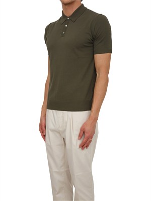 Polo Aiace Galassi in maglia di cotone verde in UOMO