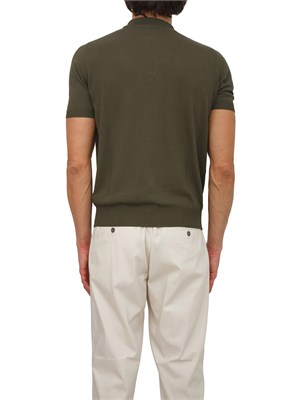 Polo Aiace Galassi in maglia di cotone verde in UOMO