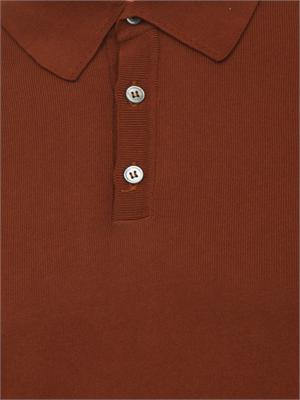 Polo Aiace Galassi in maglia di cotone marrone in UOMO