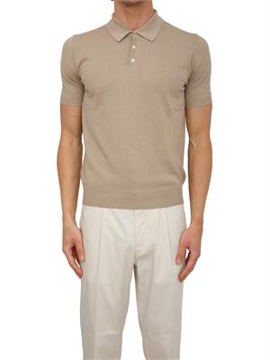 Polo Aiace Galassi in maglia di cotone beige in UOMO