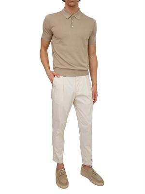 Polo Aiace Galassi in maglia di cotone beige in UOMO