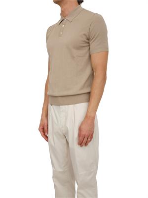 Polo Aiace Galassi in maglia di cotone beige in UOMO