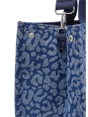 Borsa tote grande Liu Jo donna in demin animalier in tono in DONNA
