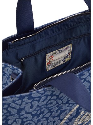 Borsa tote grande Liu Jo donna in demin animalier in tono in DONNA