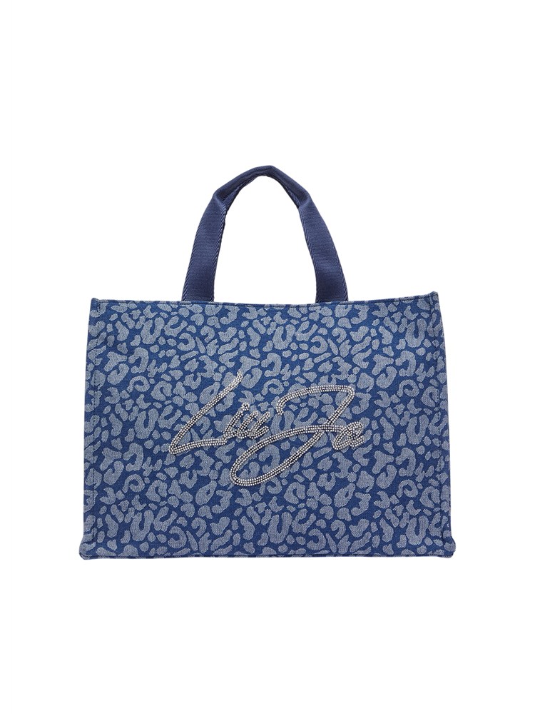 Borsa tote grande Liu Jo donna in demin animalier in tono