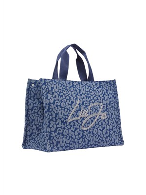 Borsa tote grande Liu Jo donna in demin animalier in tono in DONNA
