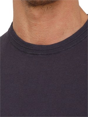 T-shirt Liu Jo uomo in maglia di lino e cotone blu in UOMO