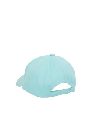 Cappello Liu Jo donna in canvas celeste con logo in DONNA