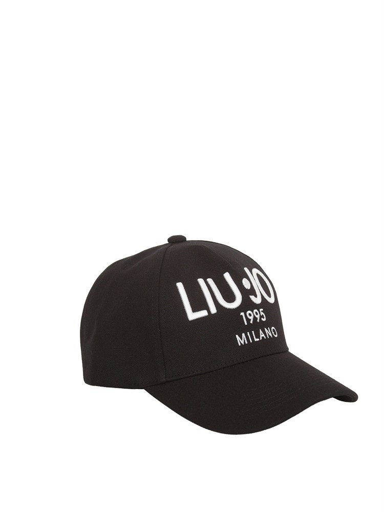Cappello Liu Jo donna in canvas nero con logo