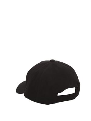 Cappello nero Liu Jo in canvas con logo in DONNA
