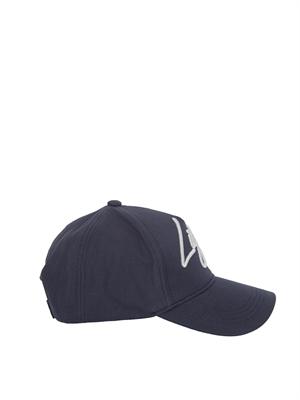 Cappello blu Liu Jo in canvas con logo in DONNA