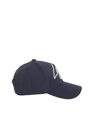 Cappello blu Liu Jo in canvas con logo in DONNA