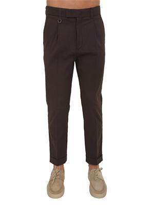 Pantaloni Paolo Pecora in cotone marrone in UOMO