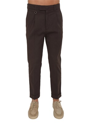 Pantaloni Paolo Pecora in cotone marrone in UOMO
