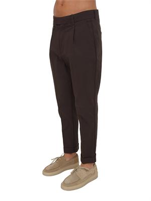 Pantaloni Paolo Pecora in cotone marrone in UOMO
