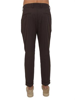 Pantaloni Paolo Pecora in cotone marrone in UOMO