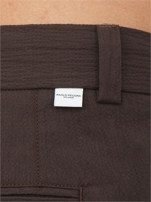 Pantaloni Paolo Pecora in cotone marrone in UOMO