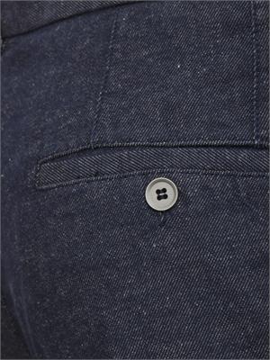 Pantaloni Paolo Pecora in denim e lino blu in UOMO