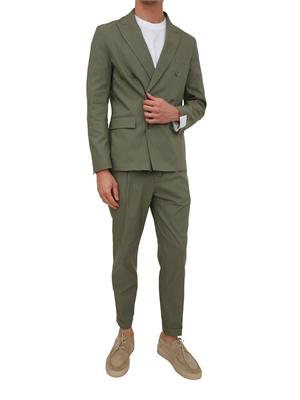 Pantaloni Paolo Pecora in cotone verde in UOMO