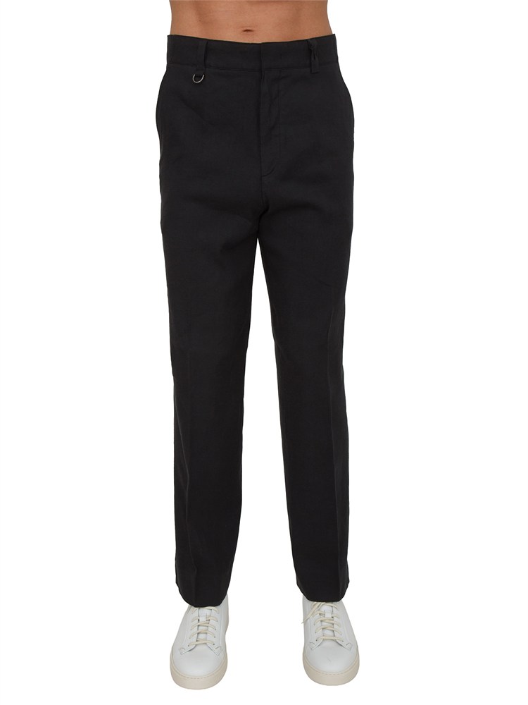 Pantaloni Paolo Pecora in lino e viscosa neri