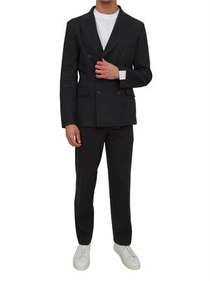 Pantaloni Paolo Pecora in lino e viscosa neri in UOMO