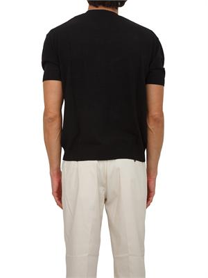Maglia a maniche corte Paolo Pecora in seta nera in UOMO