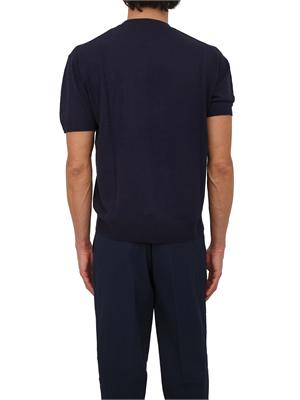 Maglia a maniche corte Paolo Pecora in seta blu in UOMO