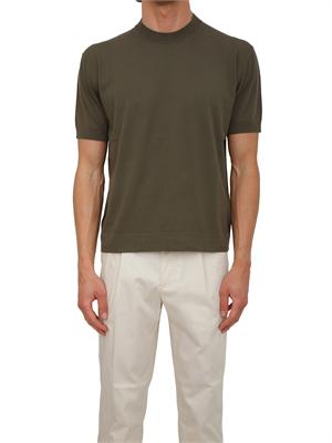 Maglia maniche corte Paolo Pecora in cotone verde in UOMO