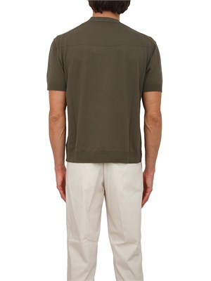 Maglia maniche corte Paolo Pecora in cotone verde in UOMO