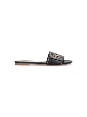 Ciabatte flat Liu Jo donna in pelle nera in DONNA