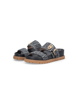 Sandali Liu Jo donna in tessuto blu jacquard all over in DONNA
