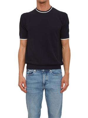 Maglia blu Paolo Pecora in cotone in UOMO