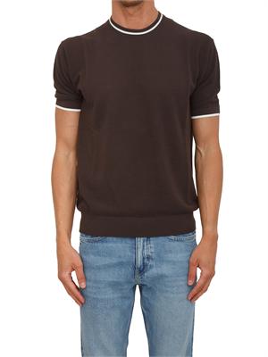 Maglia marrone Paolo Pecora in cotone in UOMO