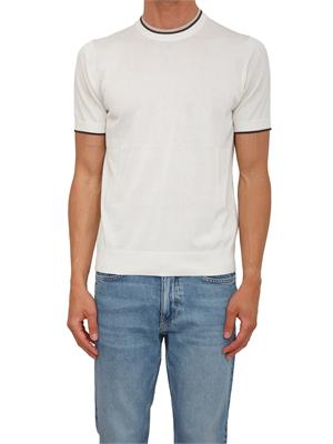 T-shirt maglia bianca Paolo Pecora cotone e seta in UOMO