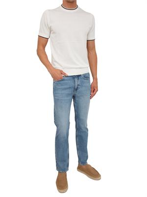 T-shirt maglia bianca Paolo Pecora cotone e seta in UOMO