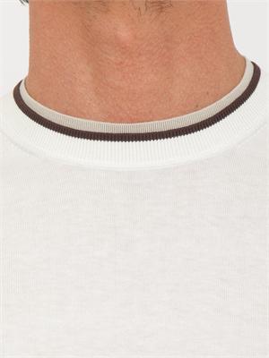 T-shirt maglia bianca Paolo Pecora cotone e seta in UOMO