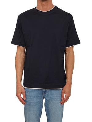 T-shirt Paolo Pecora in cotone blu in UOMO