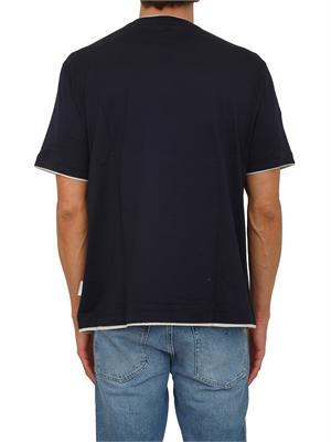 T-shirt Paolo Pecora in cotone blu in UOMO