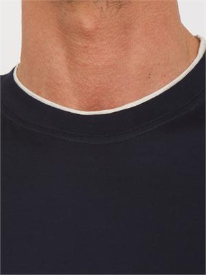 T-shirt Paolo Pecora in cotone blu in UOMO