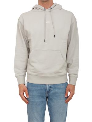 Felpa BOSS uomo in cotone beige in UOMO