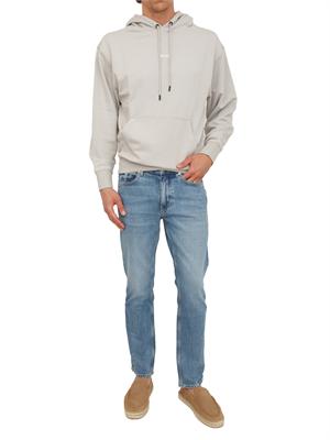 Felpa BOSS uomo in cotone beige in UOMO