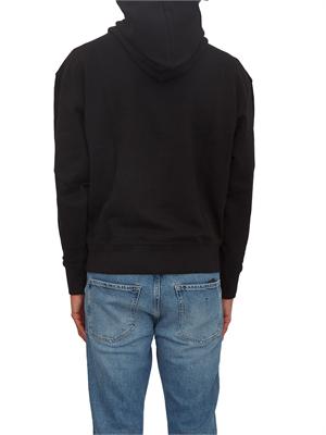 Felpa nera BOSS uomo in cotone in UOMO