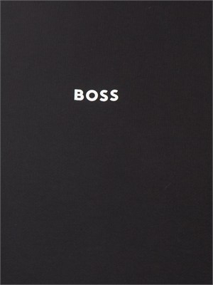 Felpa nera Boss uomo in cotone in UOMO