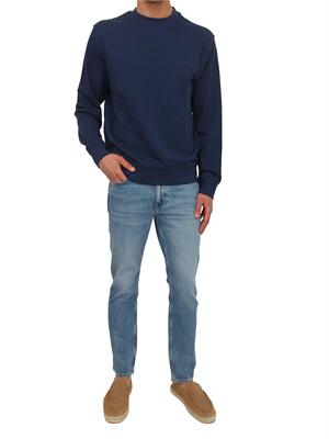 Felpa blu Boss uomo in cotone in UOMO