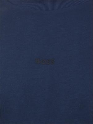 Felpa blu Boss uomo in cotone in UOMO