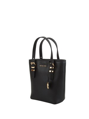 Borsa Michael Michael Kors in pelle martellata nera in DONNA