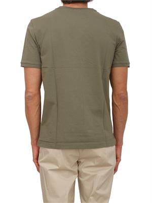 T-shirt BOSS uomo in cotone elasticizzato verde in UOMO